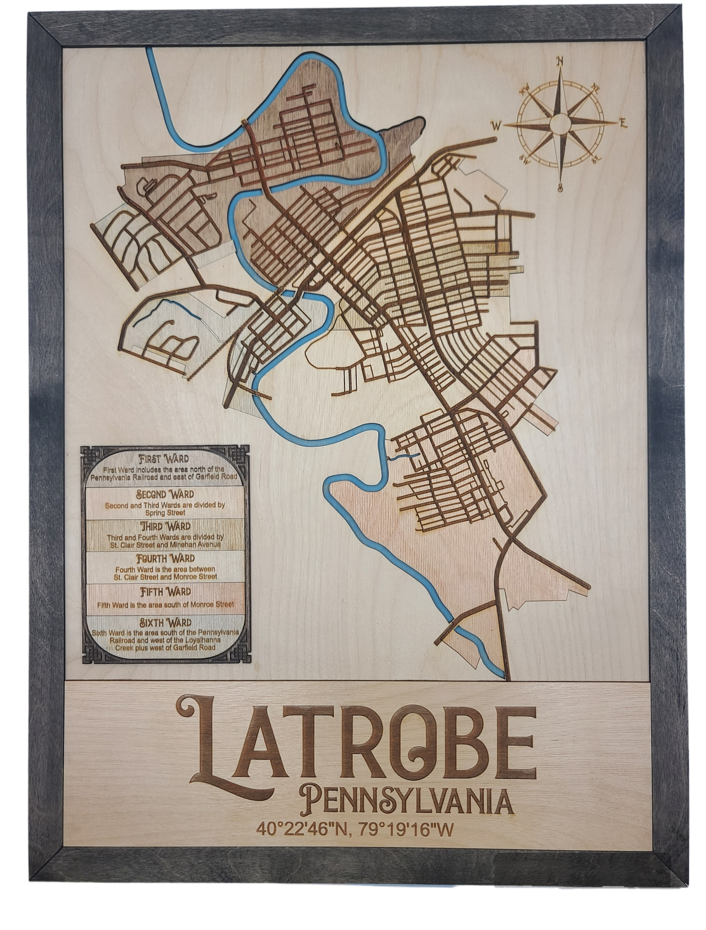 Wards of Latrobe PA Map