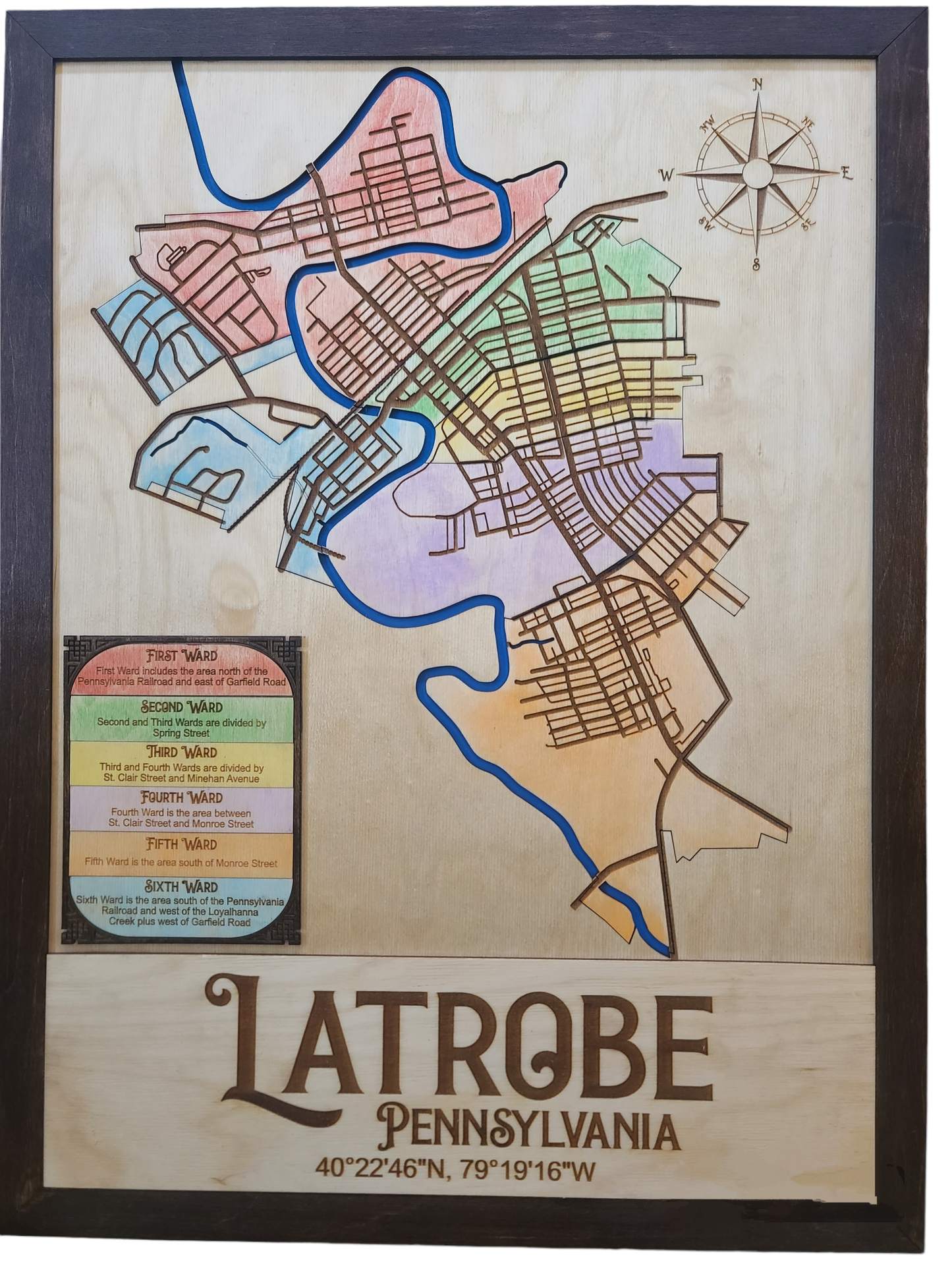 Wards of Latrobe PA Map