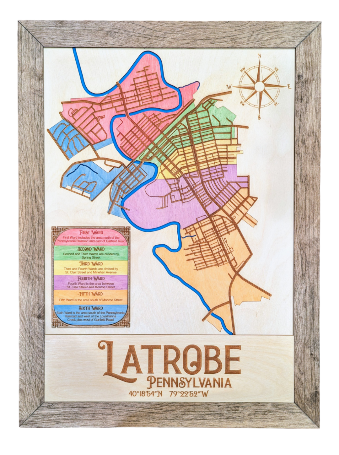 Wards of Latrobe PA Map
