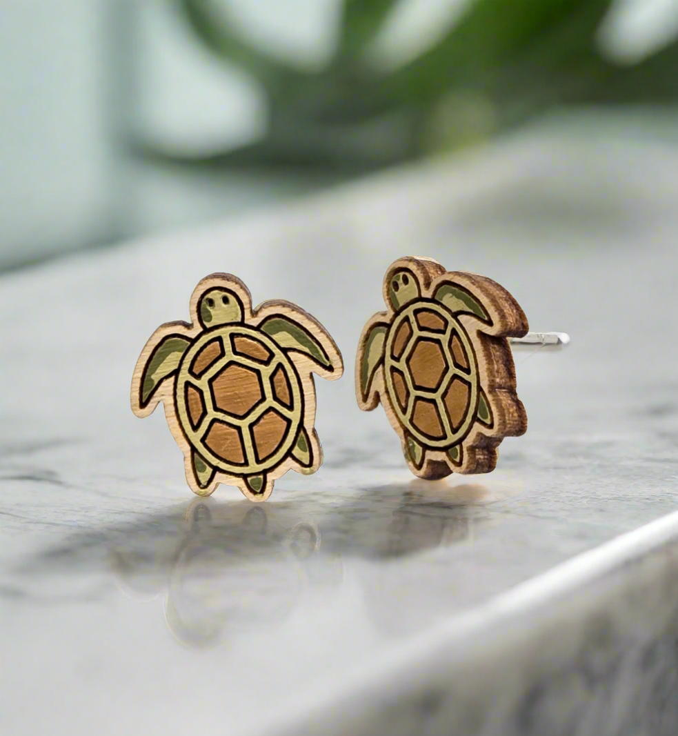 Sea Turtle Stud Earrings