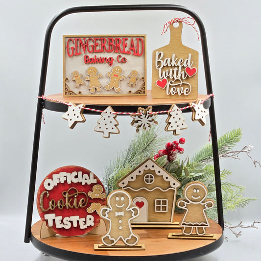 Gingerbread Baking Tiered Tray