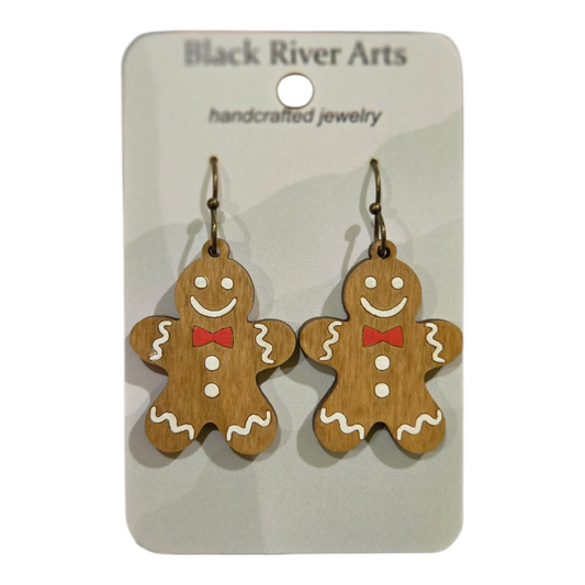 Gingerbread Men Dangle Earrings