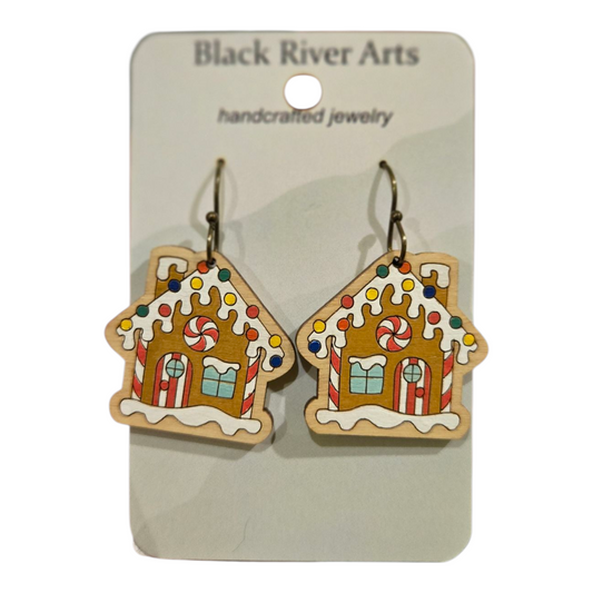 Gingerbread House Dangle Earrings