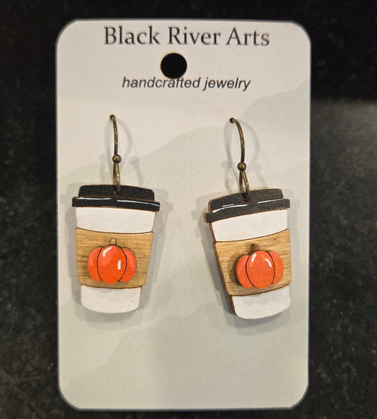 Pumpkin Spice Coffee Dangle Earring