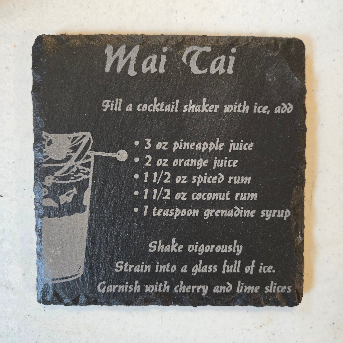 Adult Beverage Slate Coasters