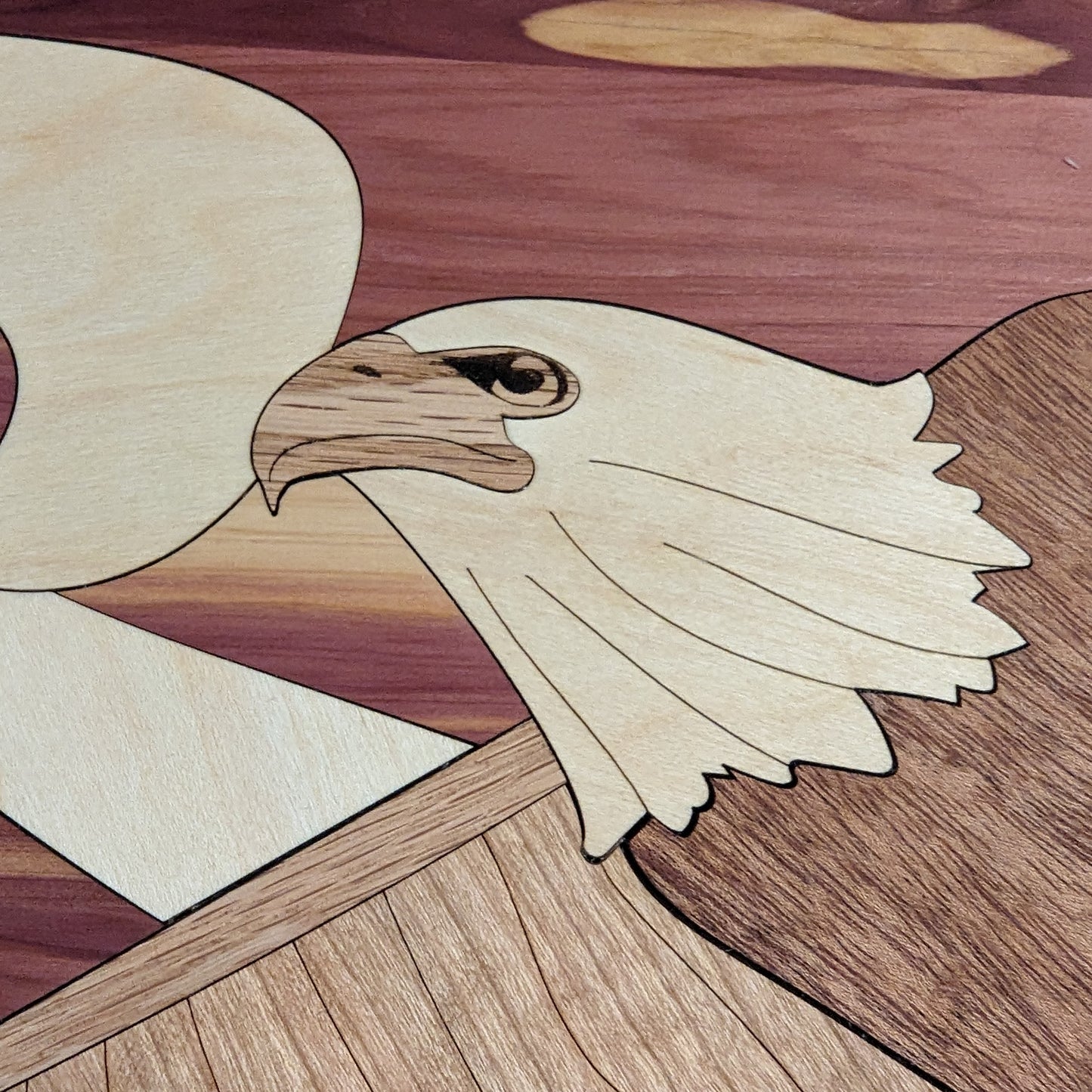Eagle Soaring 24" Quilt Wooden Art