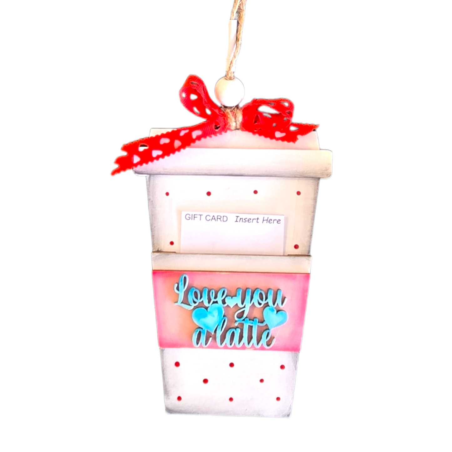 Valentine Gift Card Holder Coffee Latte Cup