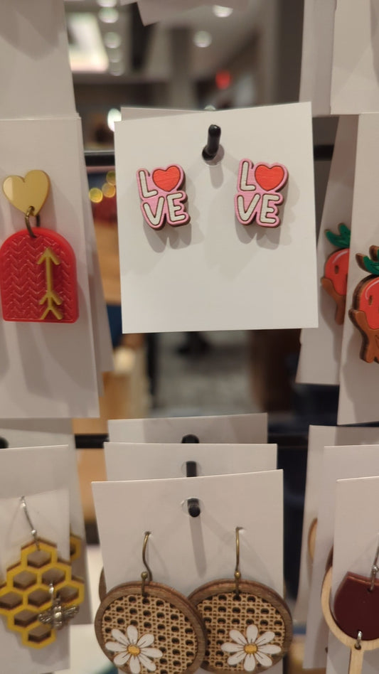 LOVE Stud Valentine's Day Earrings