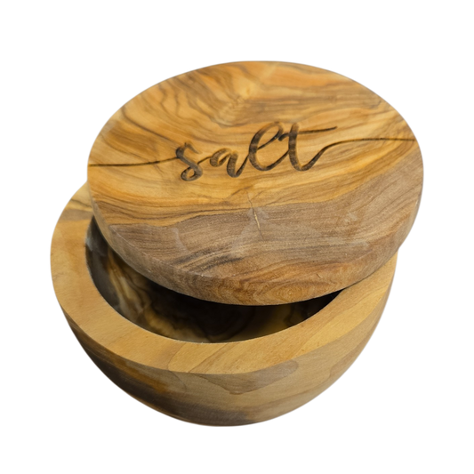 Salt Cellar Olive Wood