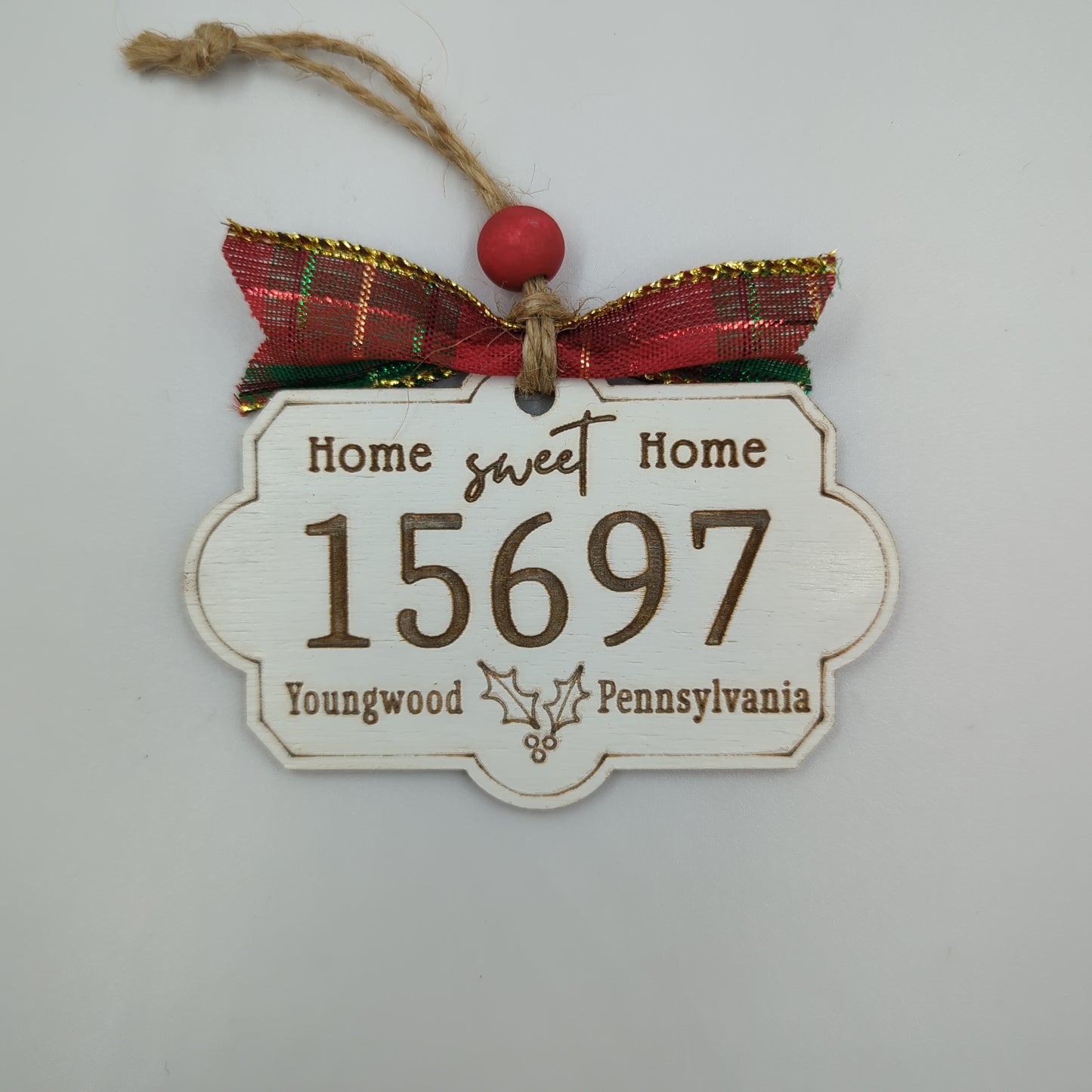 Zip Code Ornament, Home Sweet Home