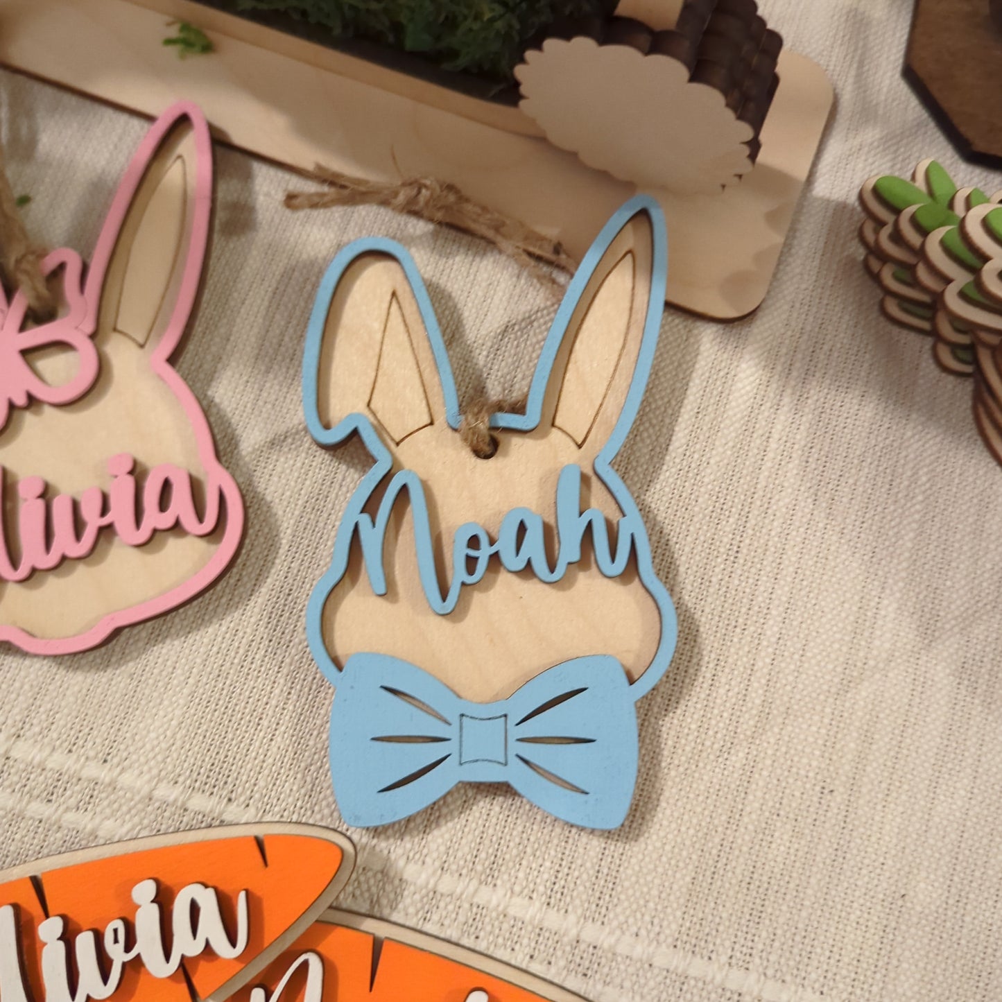 Bunny Easter Basket Name Tag