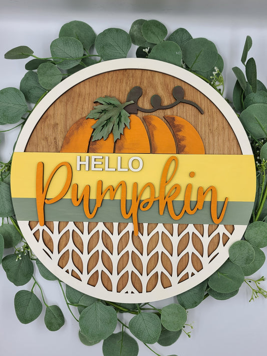 Hello Pumpkin Round