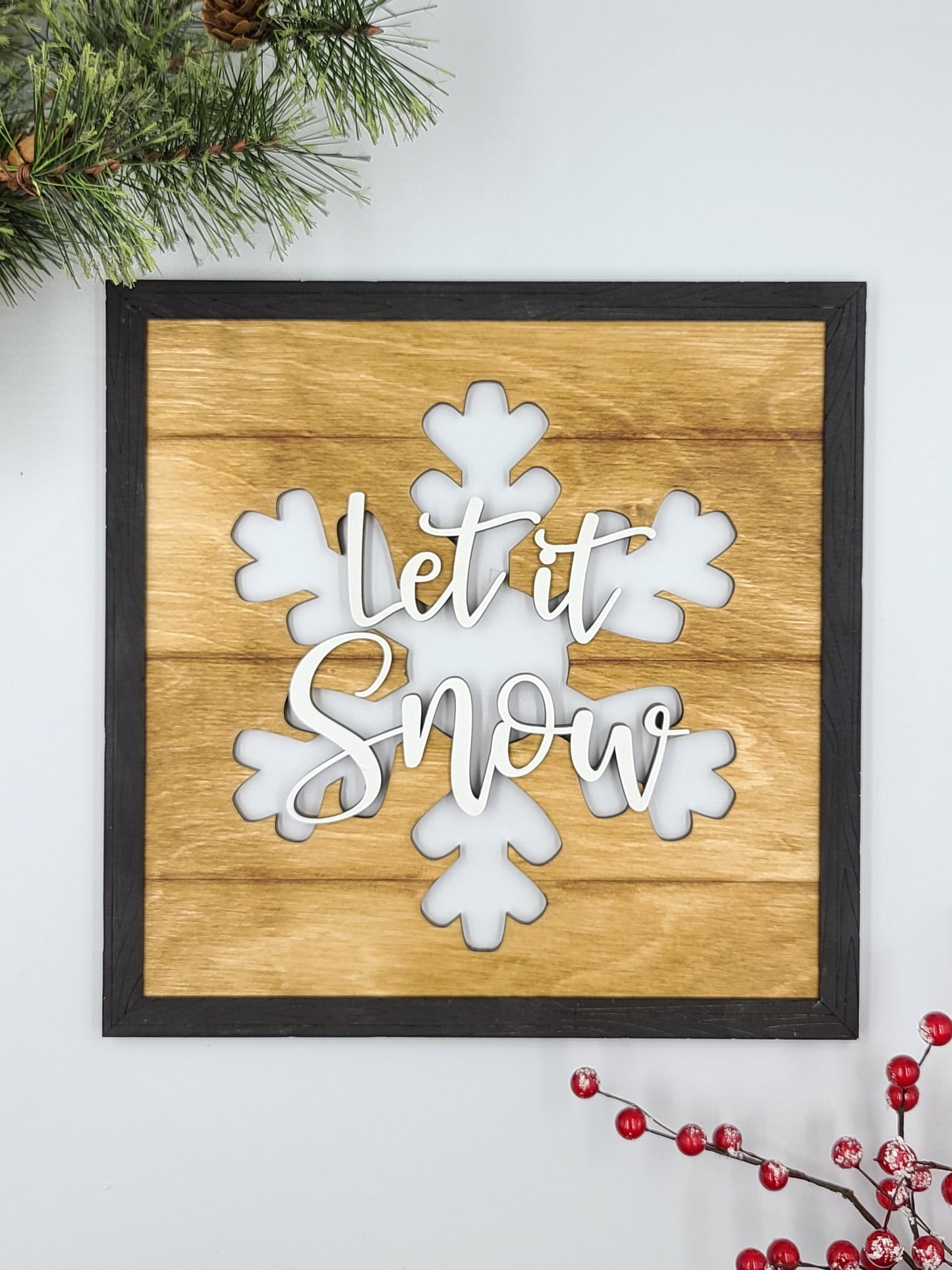 Let It Snow Flake Sign