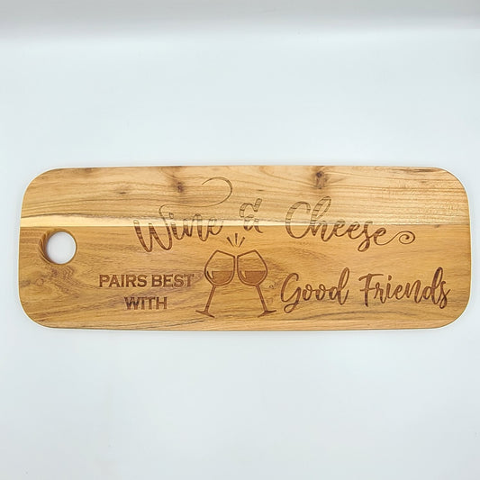 Wine & Cheese Pairs Cutting Board
