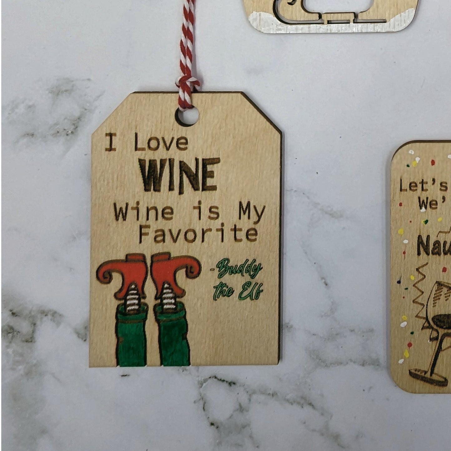 Xmas Wine Liquor Gift Tag