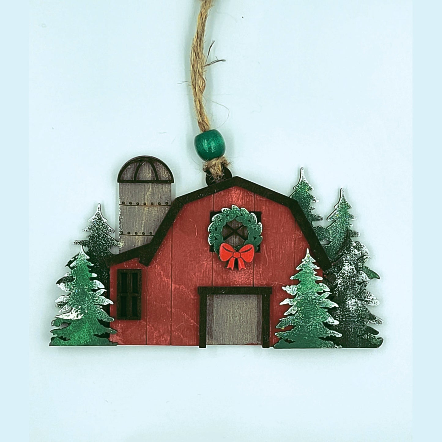 Barn Ornament, Red or White
