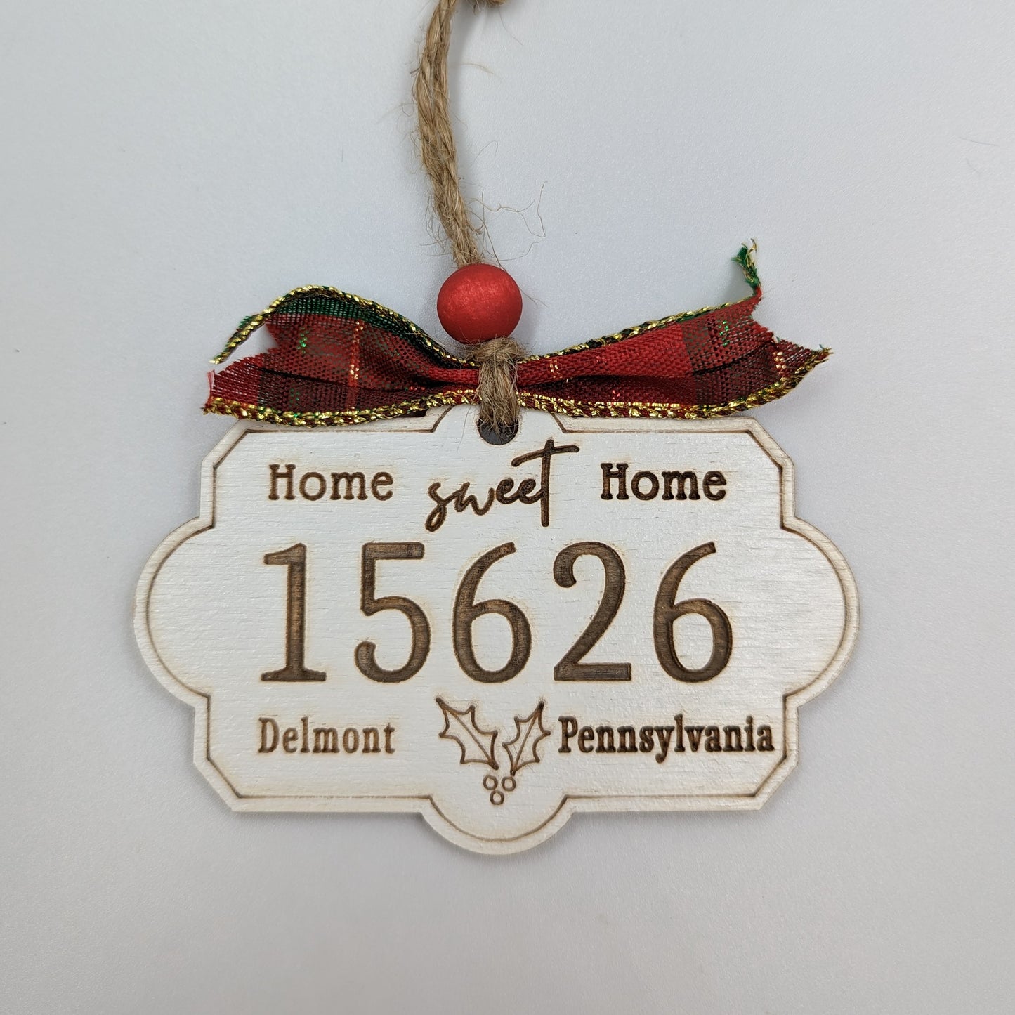 Zip Code Ornament, Home Sweet Home