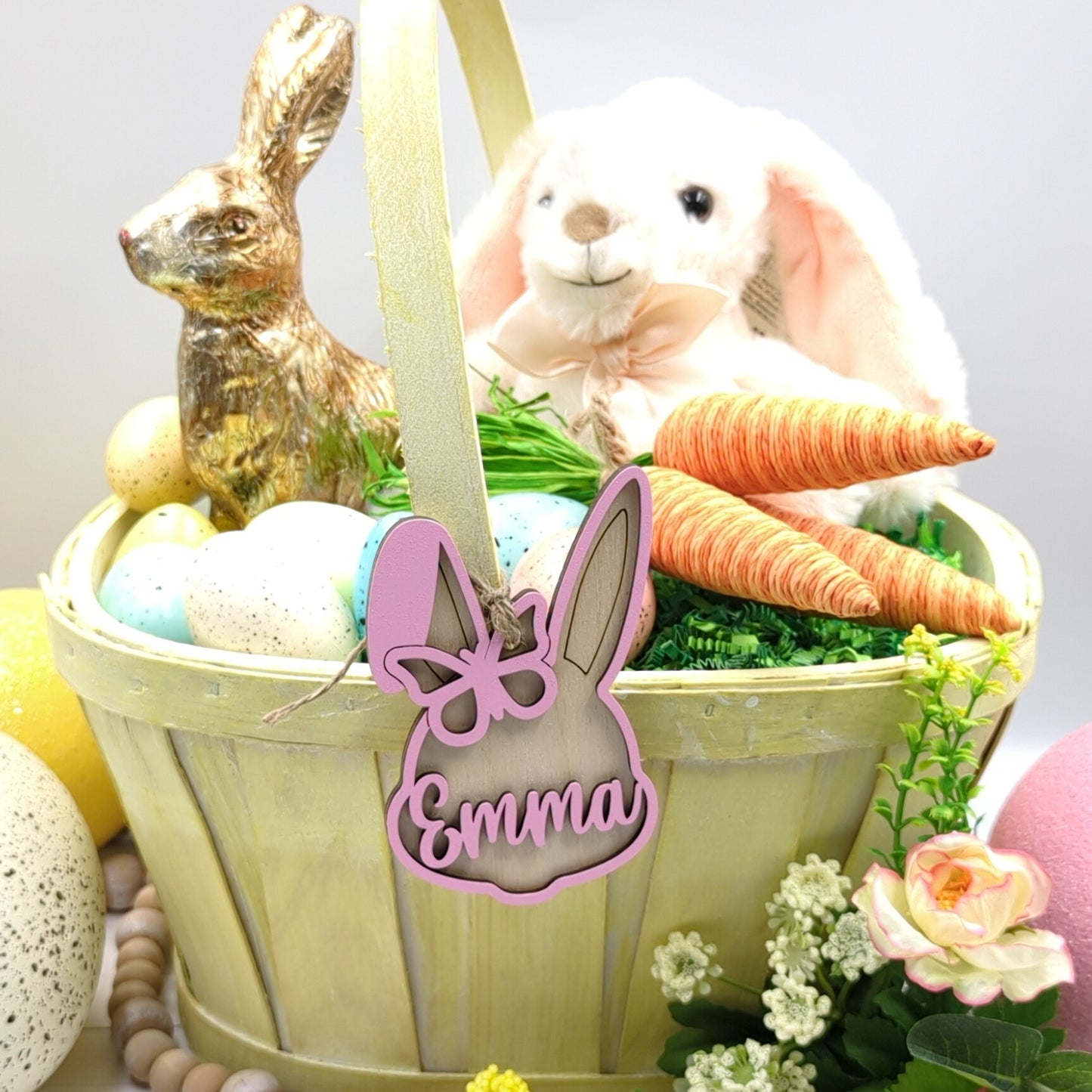 Bunny Easter Basket Name Tag