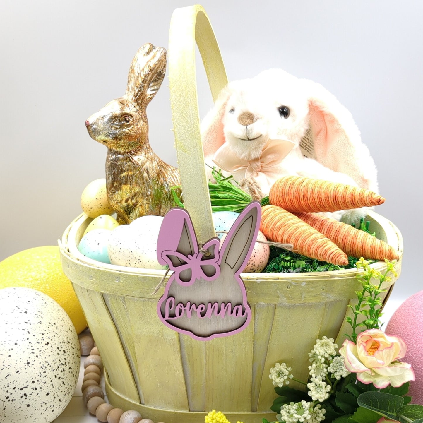 Bunny Easter Basket Name Tag