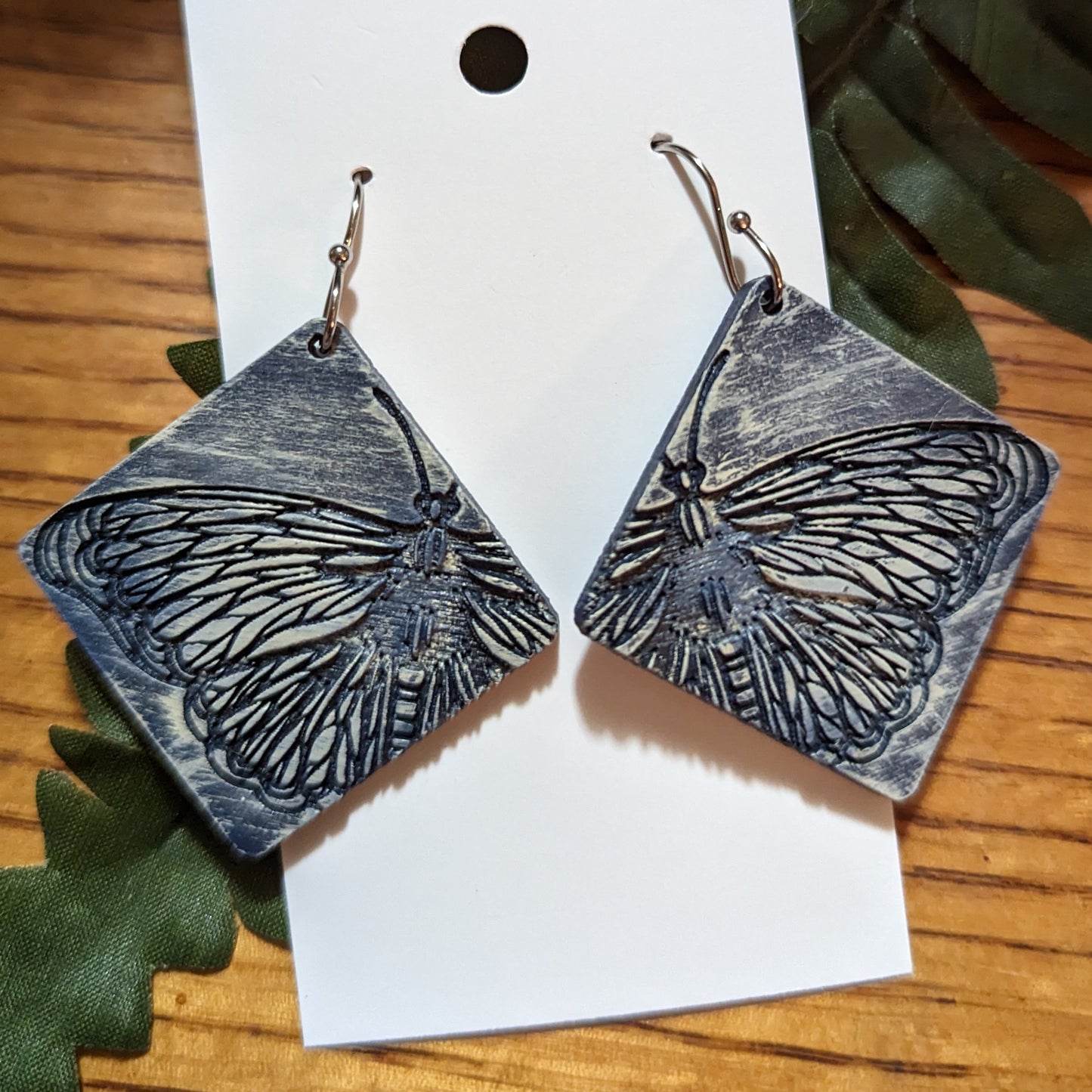 Monarch Butterfly Earrings, Hand Painted
