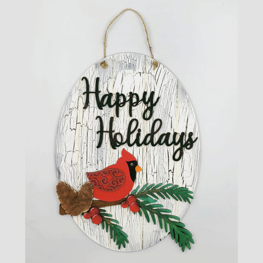 Happy Holidays Cardinal Sign