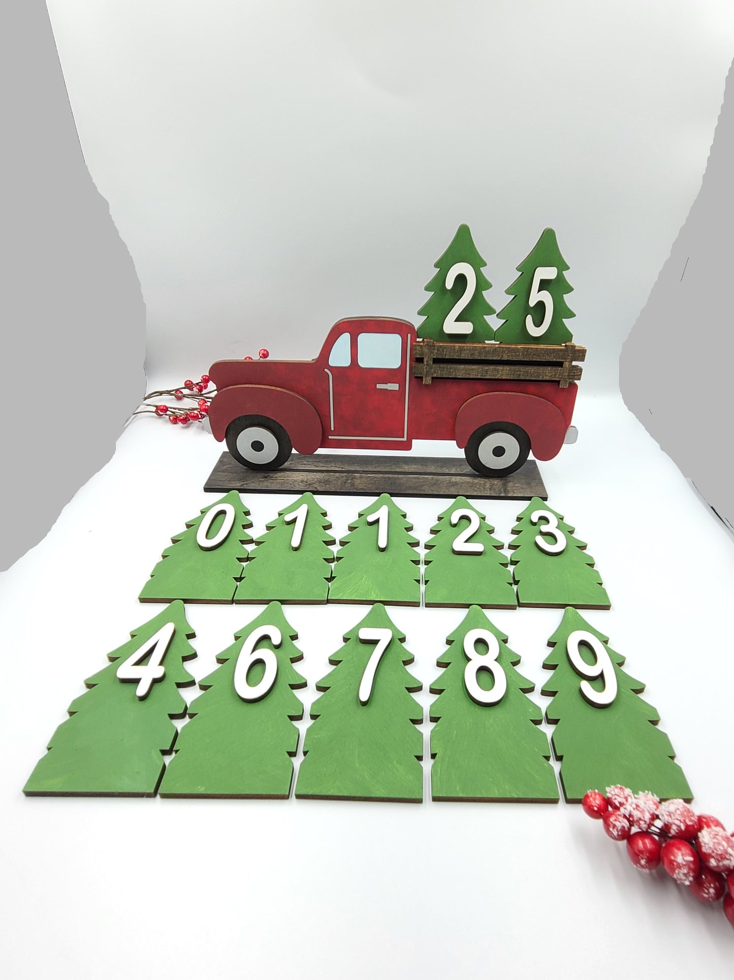 Advent Red Truck with Trees